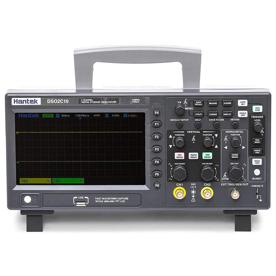 Digital Storage Oscilloscope 100Mhz - Hantek DSO2C10 Osciloscopio de almacenamiento digital