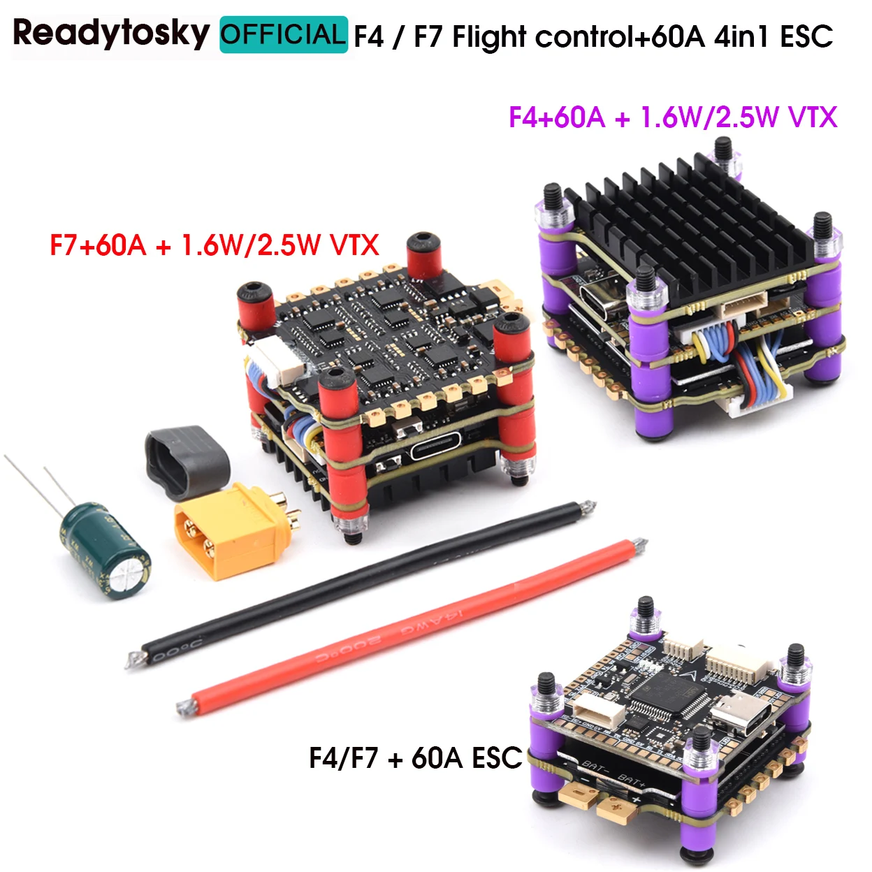 Fpv Flight Controller F7 Stack 60A - 4,9G-5,8G 1,6 W/2,5 W VTX +