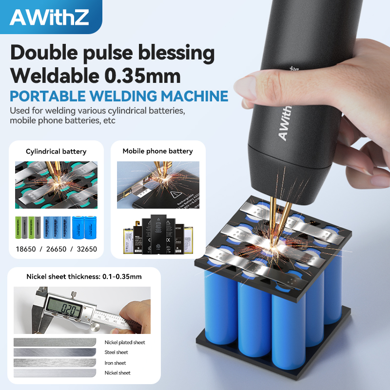 Spot Welder 18650 Battery Pack - Awithz-soldador por puntos de batería portátil,