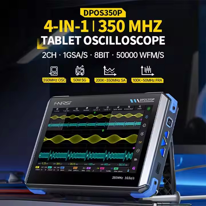 Signal Generator Spectrum Analyzer - FNIRSI DPOS350P Osciloscopio digital 4 en