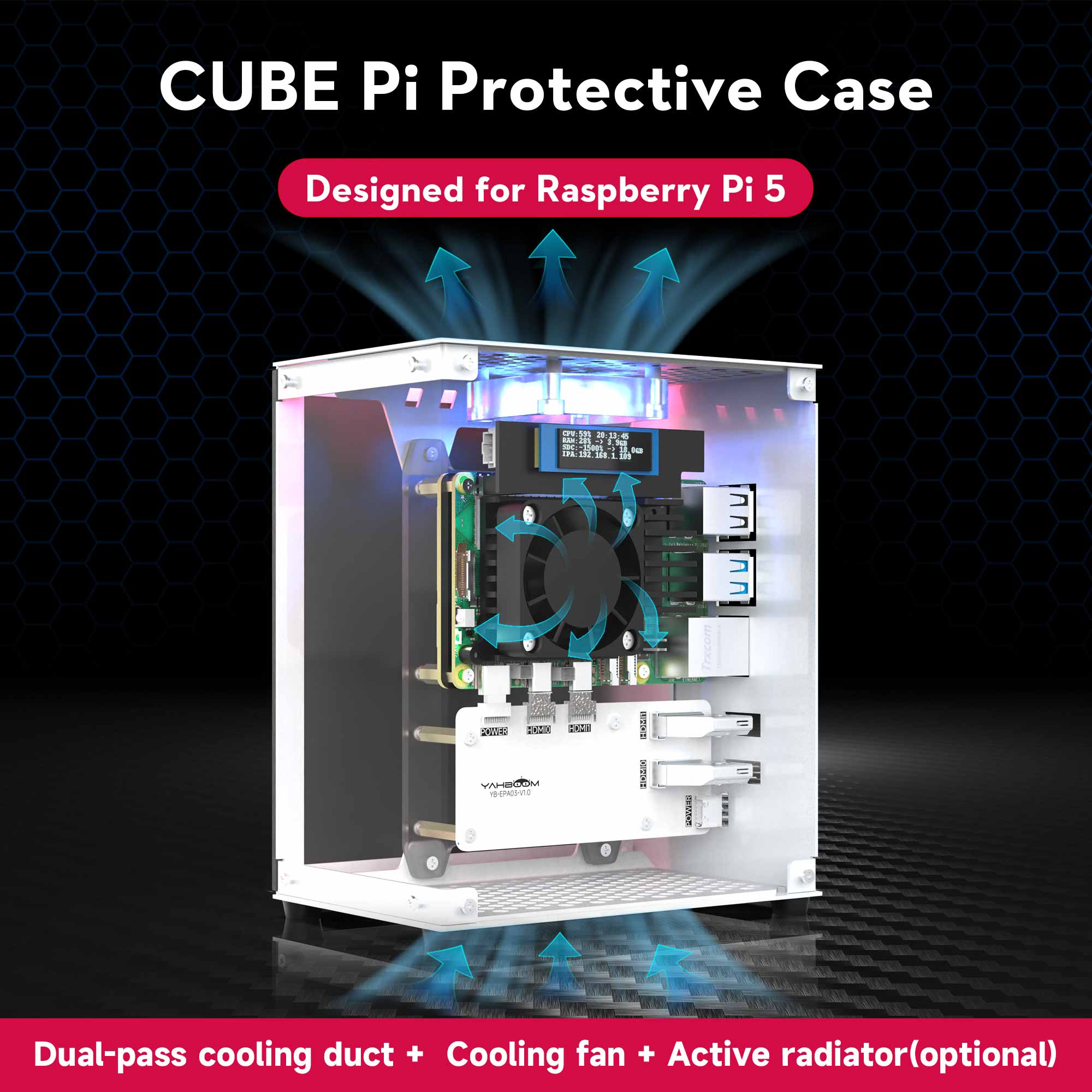 Raspberry Pi 5 8Gb Kit - Kit protector de carcasa Raspberry Pi