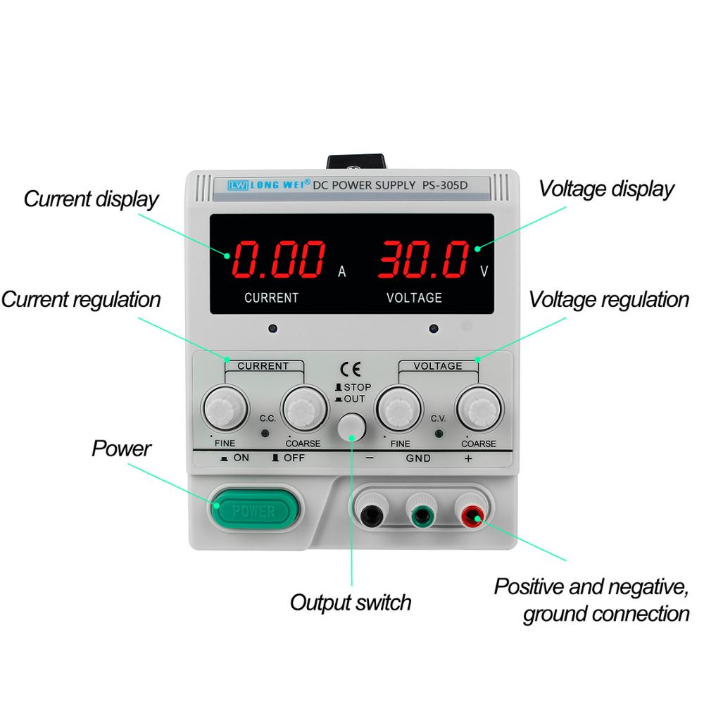 LW PS-305D 302D 303D 6402D 640 - Linear Lab Power Supply Adjustable reseña y precio