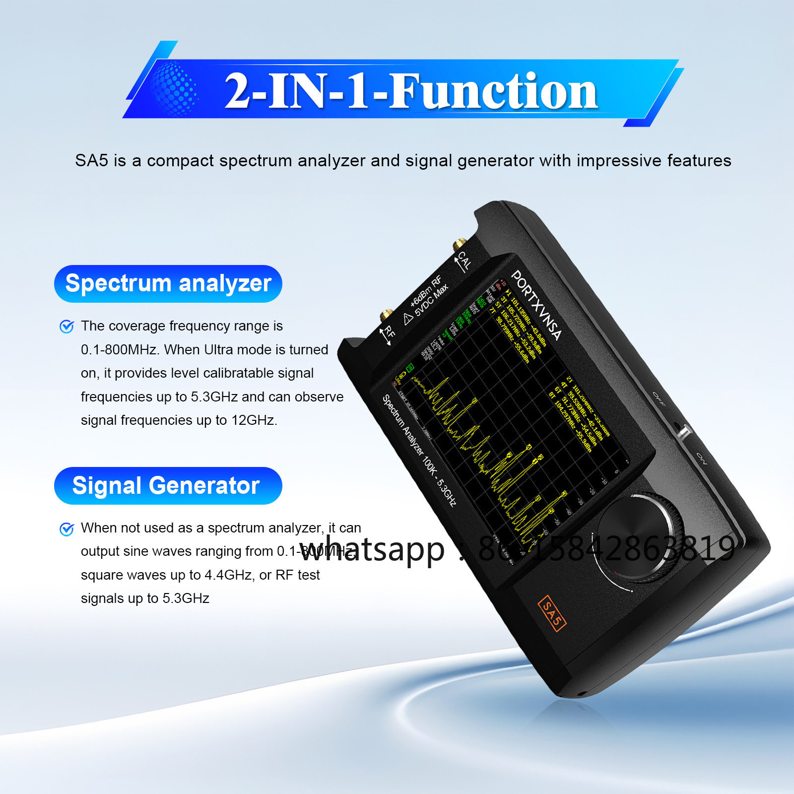 Analizador de Espectro Portáti - Signal Generator Spectrum Analyzer reseña y precio