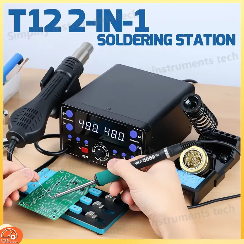 Estación de Soldadura de 775W  - Hot Air Rework Station T12 reseña y precio
