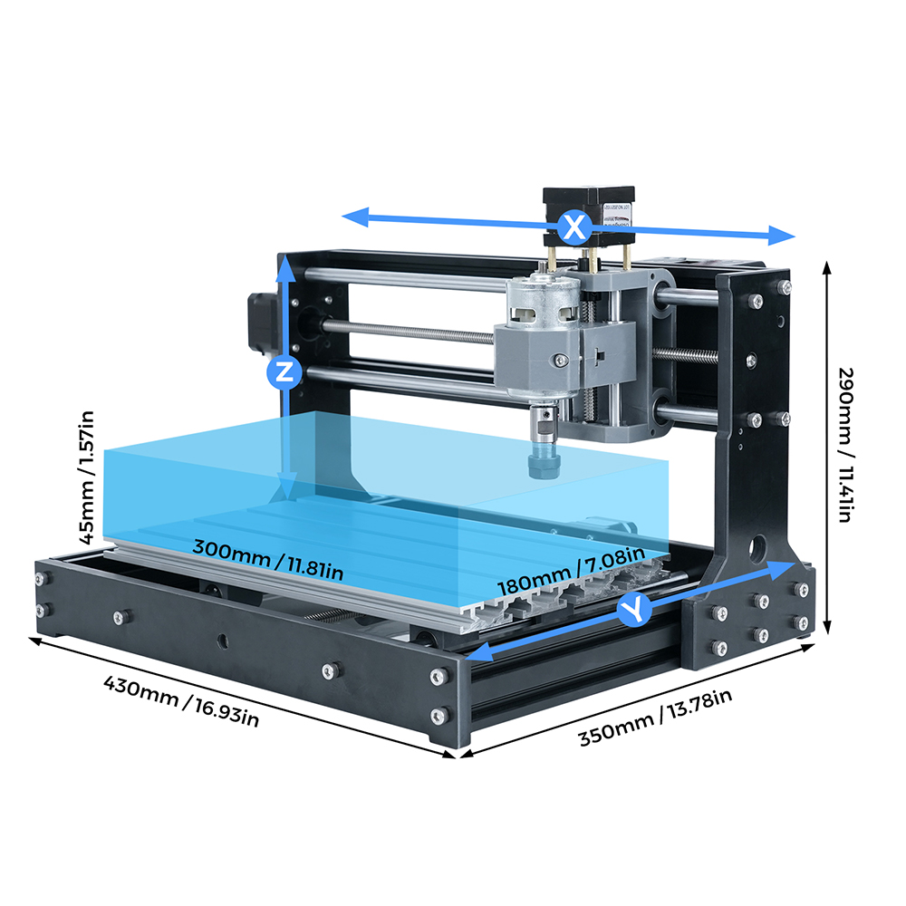 TWOTREES CNC 3018 Mini enrutad - Mini Laser Engraver Cnc Router reseña y precio