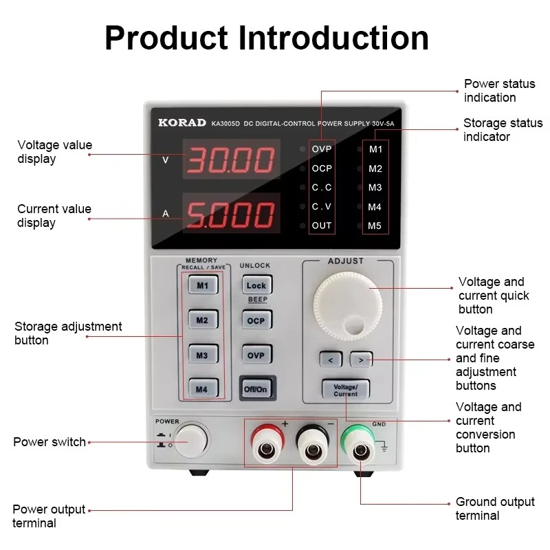 KA3010P 30V 10A KA3010D 30V 10 - Programmable Dc Power Supply 30V 10A reseña y precio
