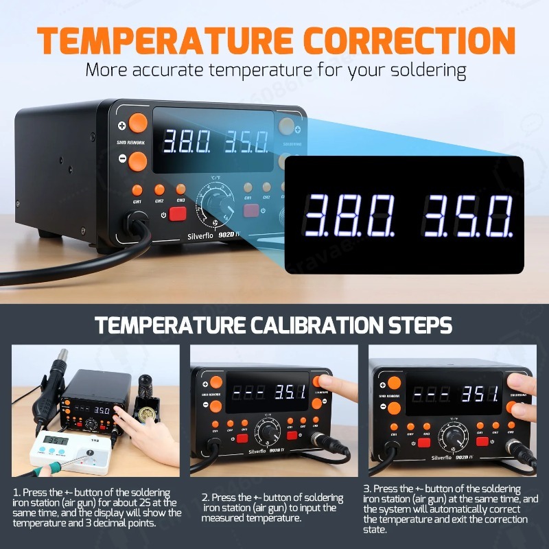 Estación de Soldadura 902D-IV  - Hot Air Rework Station T12 reseña y precio