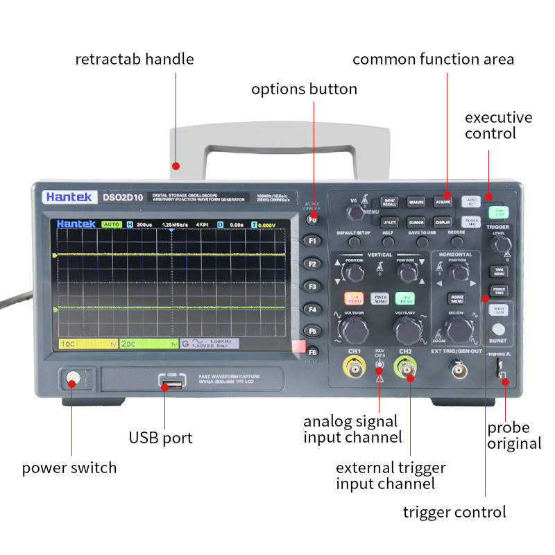 Osciloscopio Digital de Almace - Digital Storage Oscilloscope 100Mhz reseña y precio