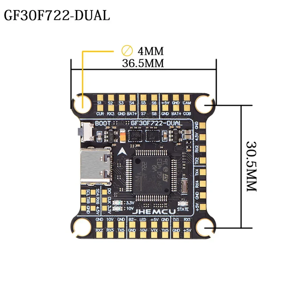 Controlador de Vuelo JHEMCU F7 - Fpv Flight Controller F7 Stack 60A reseña y precio