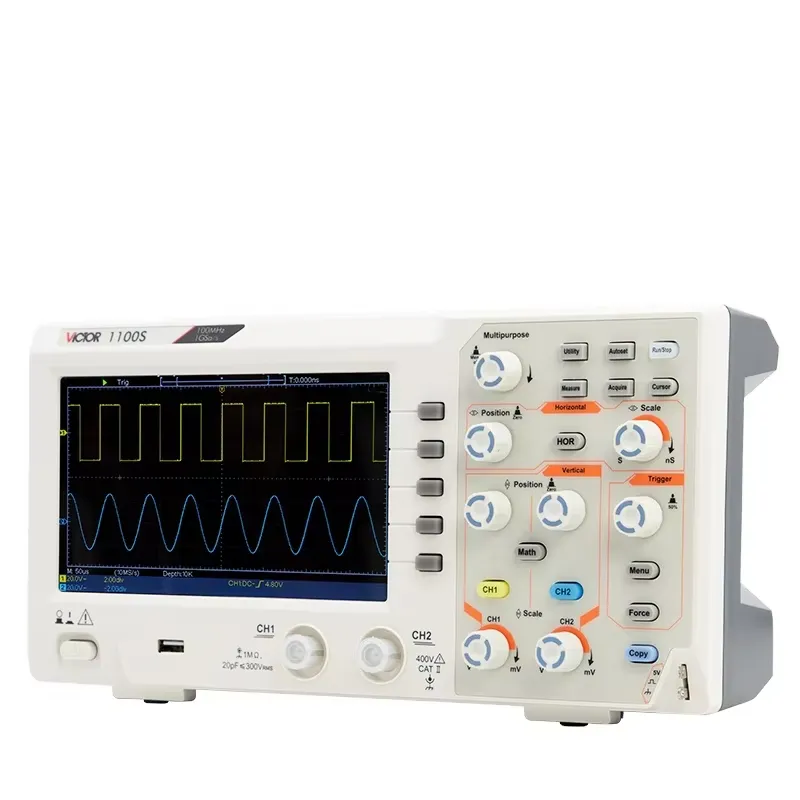 Osciloscopio VICTOR 1100S con  - Digital Storage Oscilloscope 100Mhz reseña y precio