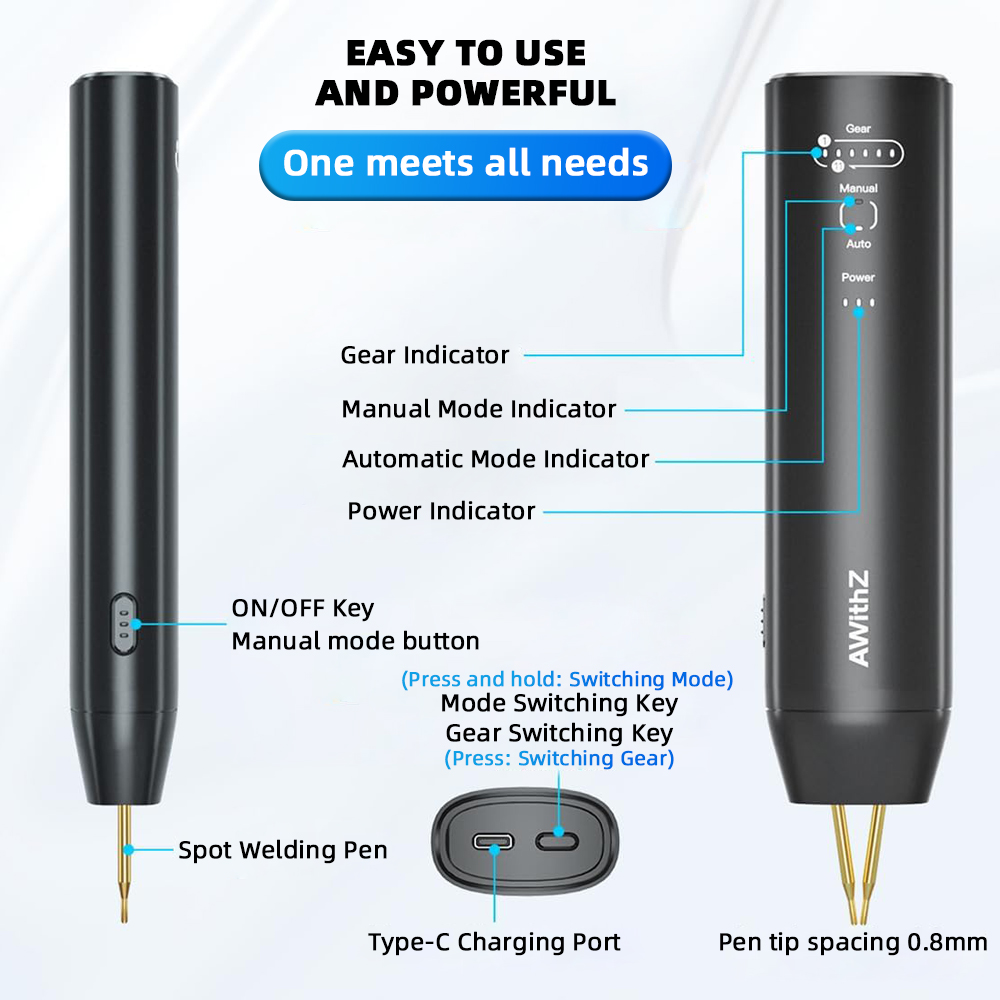 Awithz-soldador por puntos de  - Spot Welder 18650 Battery Pack reseña y precio
