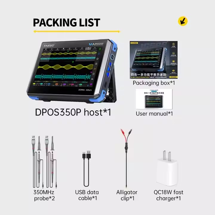 FNIRSI DPOS350P Osciloscopio d - Signal Generator Spectrum Analyzer reseña y precio