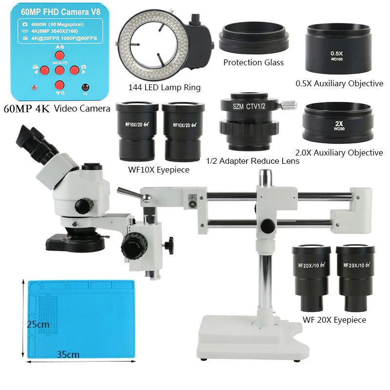Microscopio Trinocular con Zoo - Stereo Trinocular Microscope Pcb reseña y precio